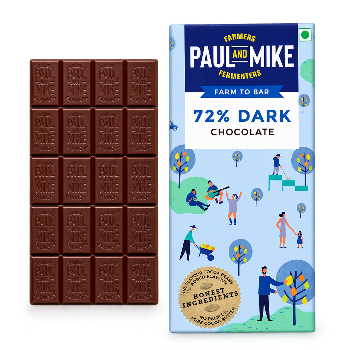 Paul and Mike 72% Dark Chocolate