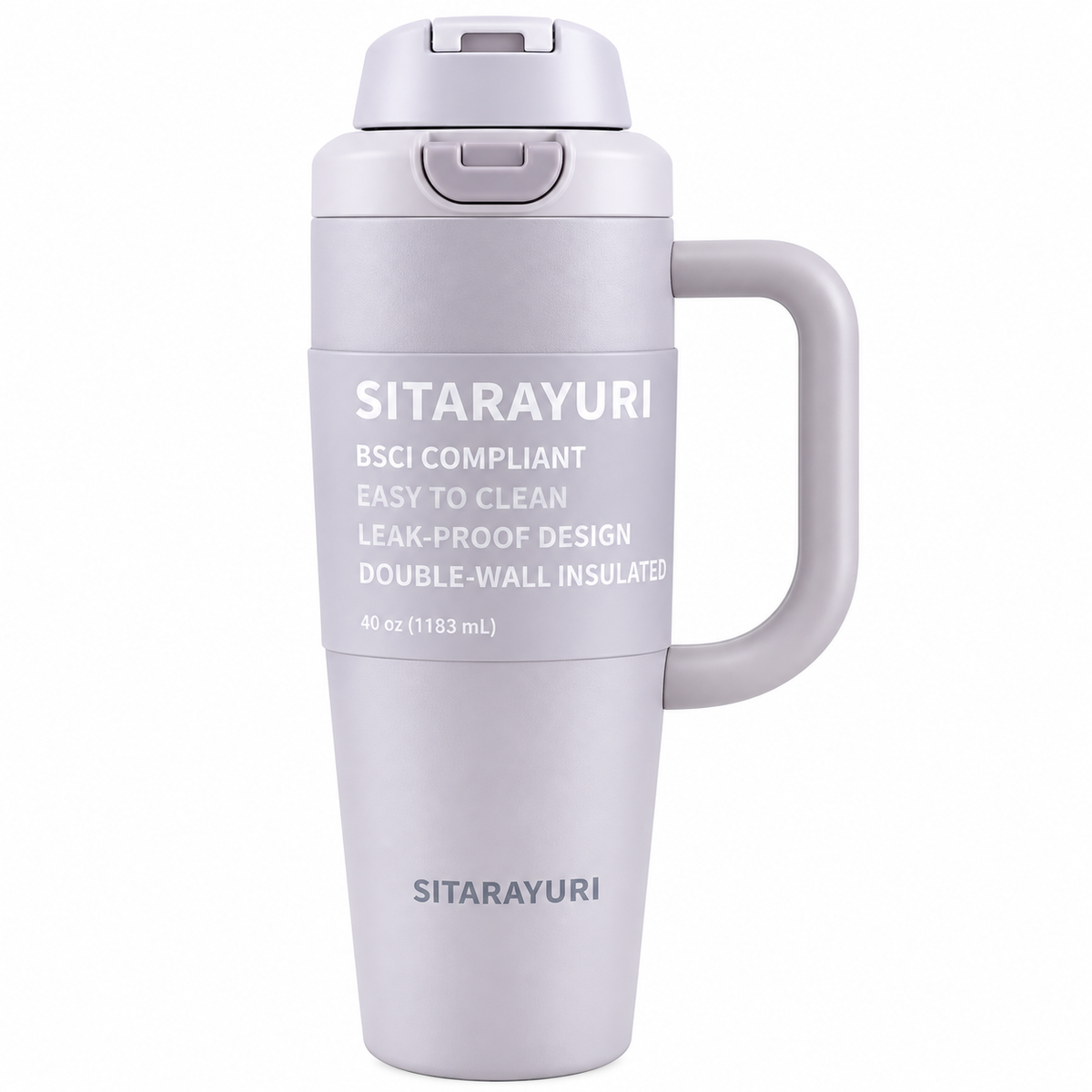 AJF Sitarayuri Stainless Steel Vacuum Insulated Tumbler, 1200ml, Black