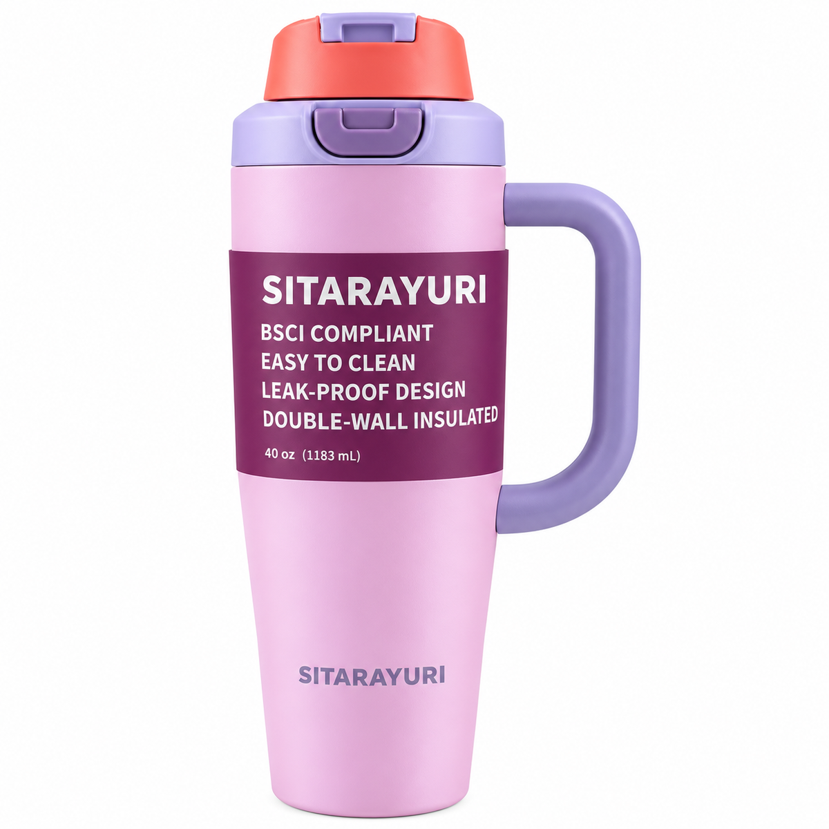 AJF Sitarayuri Stainless Steel Vacuum Insulated Tumbler, 1200ml, Black