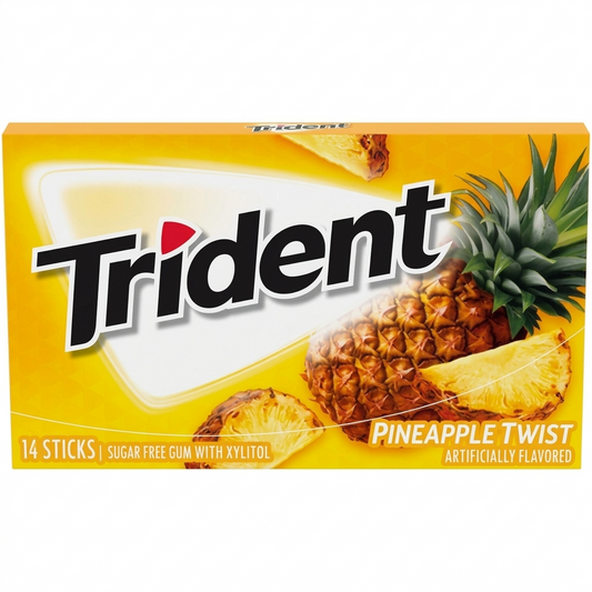Trident Pineapple Twist Sugar free 14Sticks Imported
