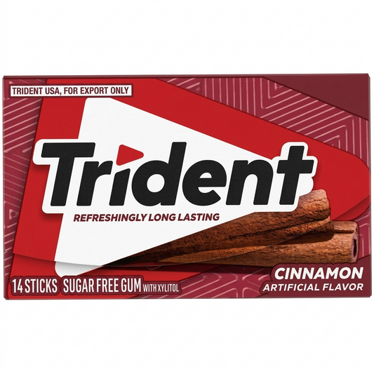 Trident Cinnamon Sugar free 14Sticks Imported