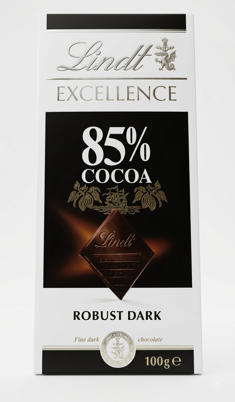 Lindt Excellence 85% Cacao Noir Chocolate Bar 100g