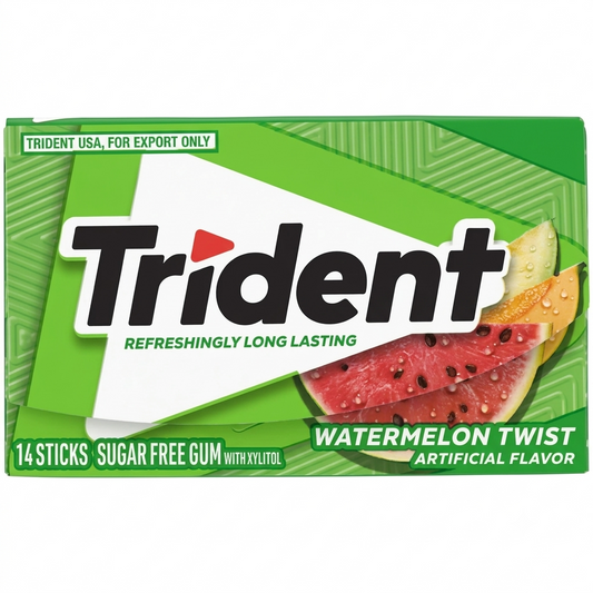 Trident Watermelon Twist Sugar free 14Sticks Imported