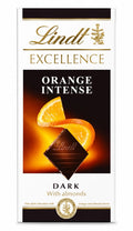 Lindt Excellence Orange Intense Dark Chocolate with Almonds – Premium Swiss Chocolate Bar (100g)