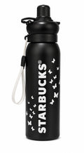 Starbucks Insulated Stainless Steel Water Bottle – Black Butterfly Print Leakproof Travel Flask