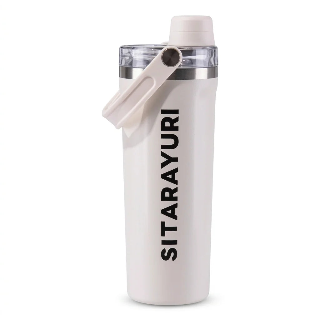 SITARAYURI 800ml Insulated Tumbler ZF-087 Stainless Steel Bottle with Straw